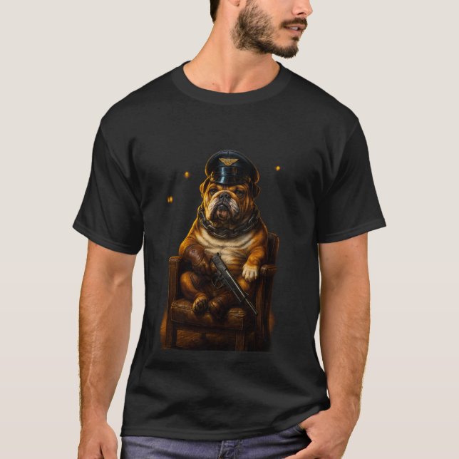 Bulldog General T-Shirt – Tactical Commander Dog D (Framsida)
