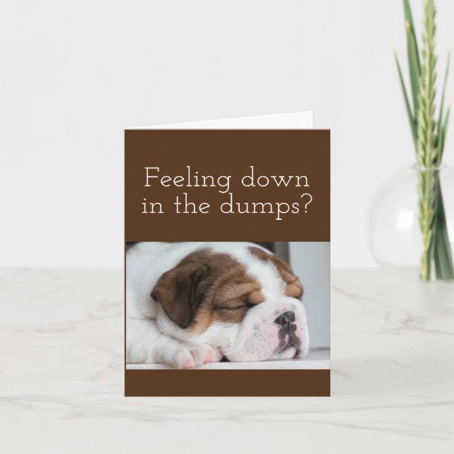 BULLDOG GET WELL CARD KORT (Framsida)