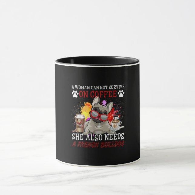Bulldog Gift | Kaffe som också behöver Fransk Bull Mugg (Center)