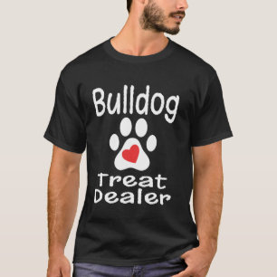 Bulldog-godis-handlare Tassavtryck Hj&aumlrta Hund T Shirt