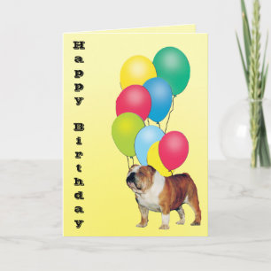 Bulldog Grattis på födelsedagen Kort