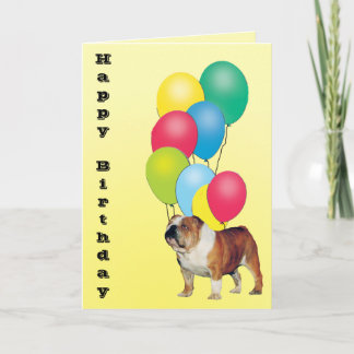 Bulldog Grattis på födelsedagen Kort