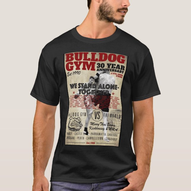 Bulldog Gym 30 years boy T Shirt (Framsida)