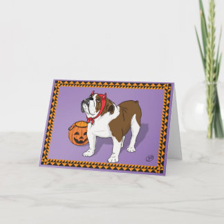 Bulldog Halloween-kort Kort