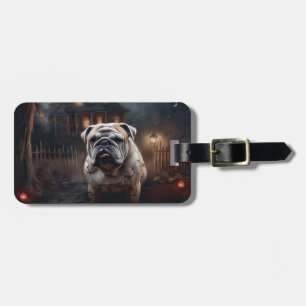 Bulldog Halloween Scary Bagagebricka
