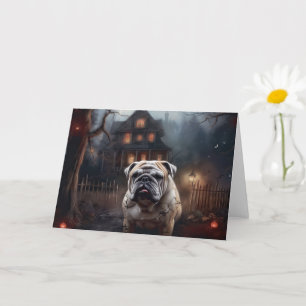 Bulldog Halloween Scary Kort