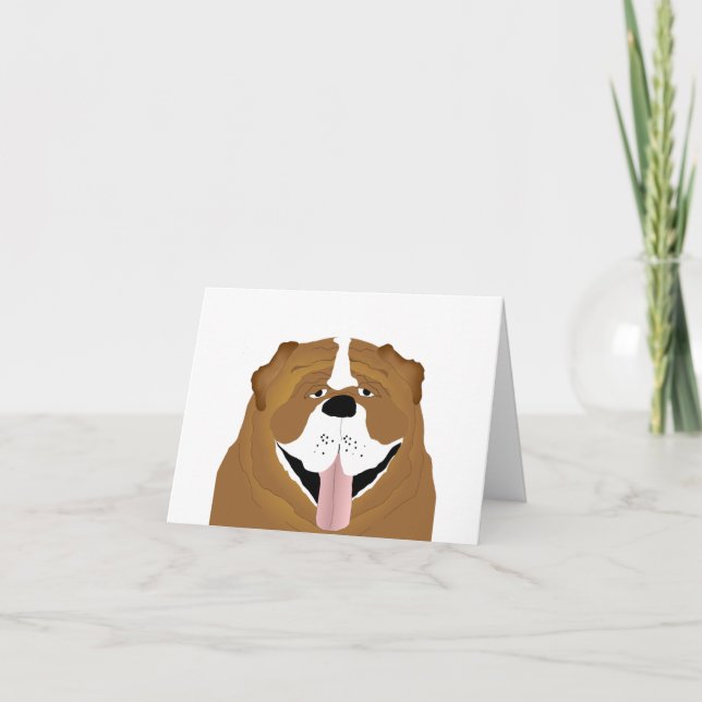Bulldog-hälsningskort Helgkort (Framsida)