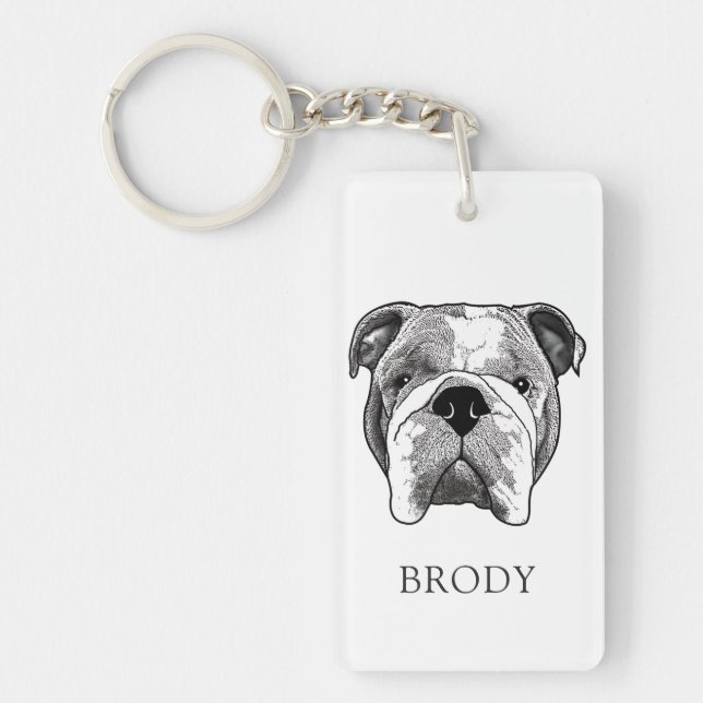 Bulldog Hand Teckning Personlig (Framsidan)