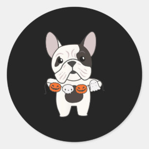 Bulldog Happy halloween Pumpkin Hundar Halloween Runt Klistermärke