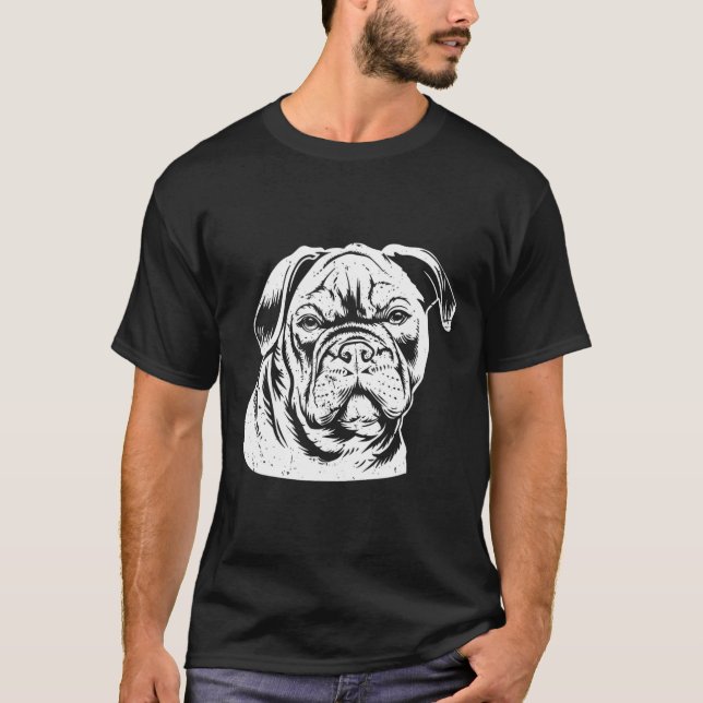 Bulldog Head T Shirt (Framsida)