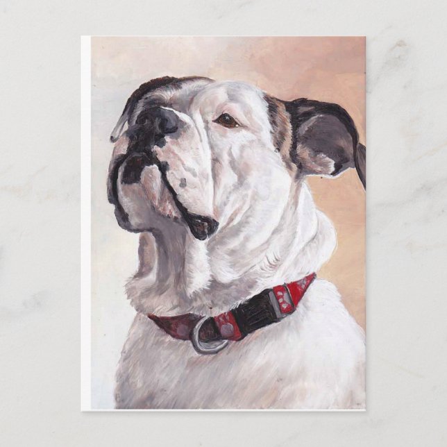 Bulldog Hund Art-vykort Vykort (Framsida)
