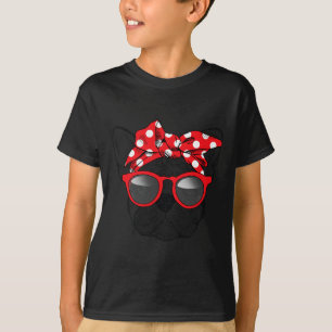 Bulldog Hund Mamma Bandana Sunglasses Mors dag T Shirt