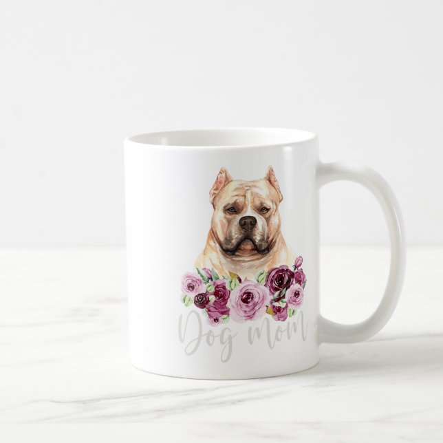Bulldog Hund Mamma Blommigt Bully Mamma Kaffemugg (Höger)