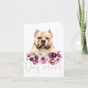 Bulldog Hund Mamma Blommigt Bully Mamma Kort