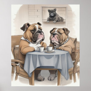 Bulldog Hund Poster