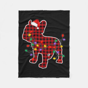 Bulldog Hund Santa Hat jul Pajamas Julafton Light Fleecefilt