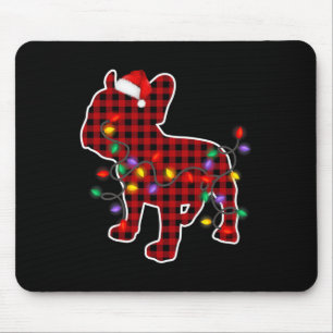Bulldog Hund Santa Hat jul Pajamas Julafton Light Musmatta