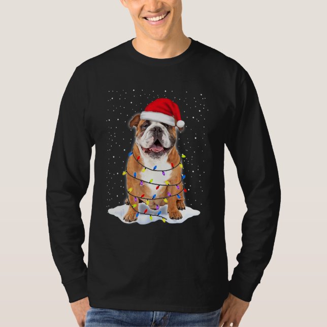 Bulldog Hund T Shirt (Framsida)