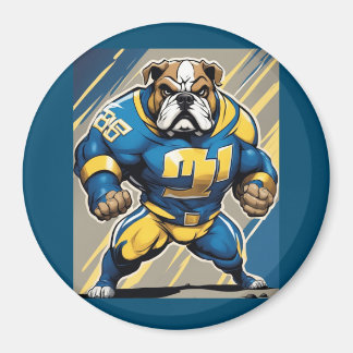 Bulldog i Chargers Färg Magnet