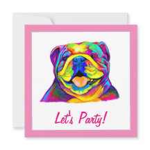 Bulldog i Färger födelsedagen