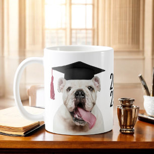 Bulldog i Grad Cap 2025 Grad Kaffemugg
