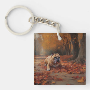 Bulldog i Höst löv Fall Inspire
