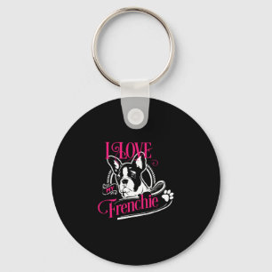 Bulldog - I Kärlek My Frenchie 1 Nyckelring