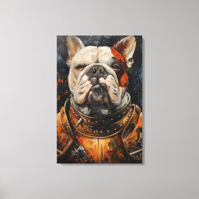 Bulldog In Armor Canvastryck (Framsida)
