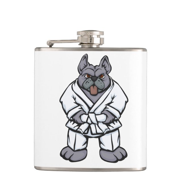 Bulldog jiu jitsu | välj bakgrund färg fickplunta (Framsidan)
