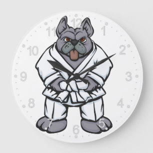 Bulldog jiu jitsu  välj bakgrund färg stor klocka