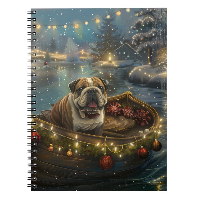 Bulldog Jul Festive Voyage Anteckningsbok (Framsidan)