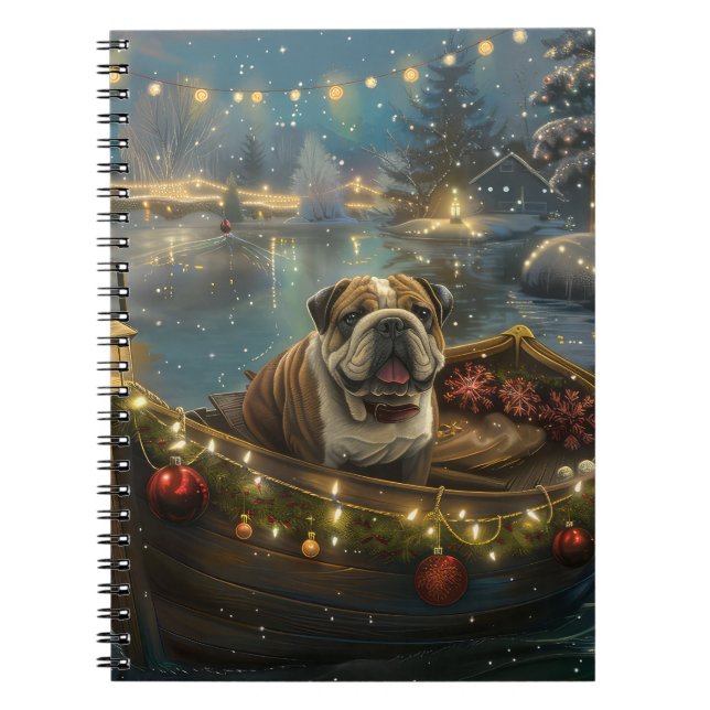 Bulldog Jul Festive Voyage Anteckningsbok (Framsidan)