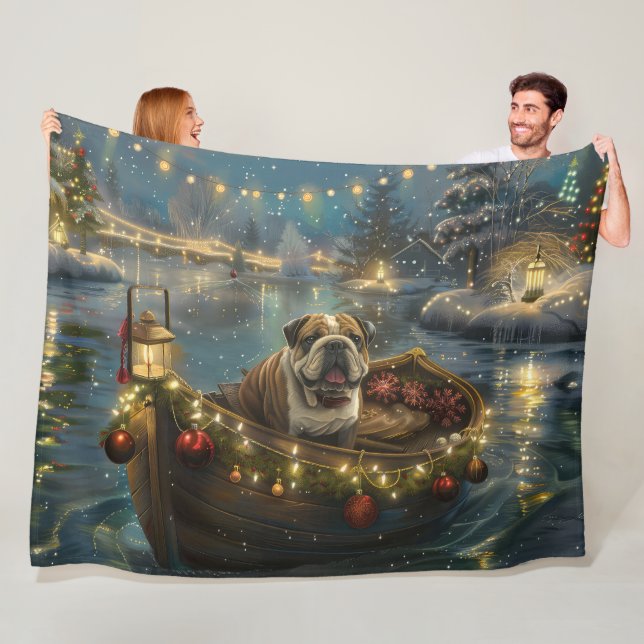 Bulldog Jul Festive Voyage Fleecefilt (På plats)