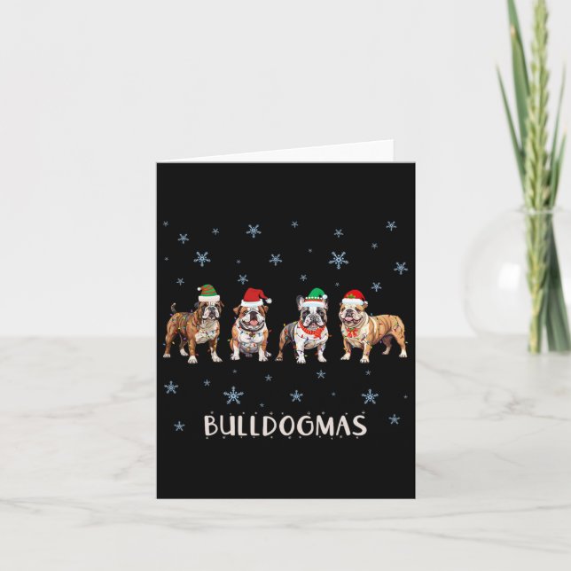 Bulldog-jul Kort (Framsida)