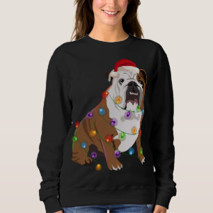 Bulldog Jul Ljus Julafton Hund älskare T Shirt