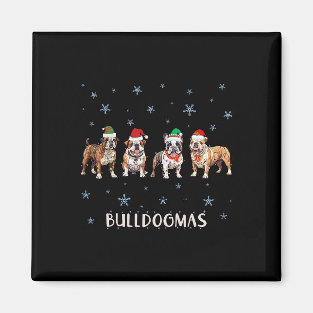 Bulldog-jul Magnet (Framsidan)
