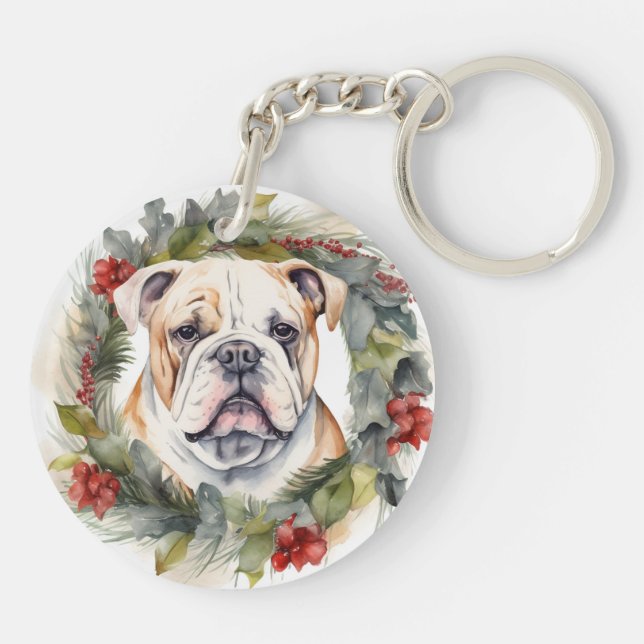 Bulldog Julkrans Festlig Valp (Baksidan)