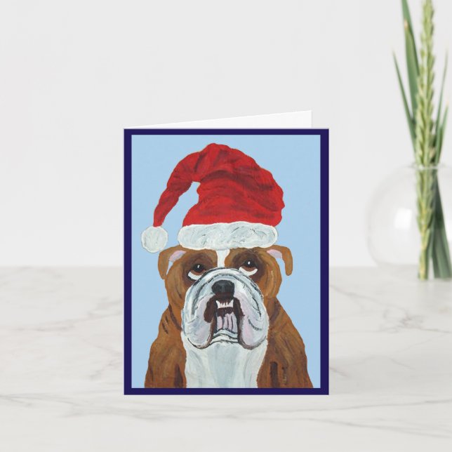Bulldog Jultomten Inbjudan (Framsida)