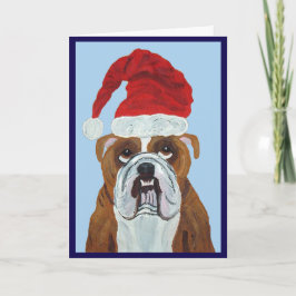 Bulldog Jultomten Kort