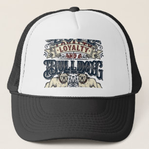 Bulldog Kärlek Skjorta Vintage Gravyr Hund Citat D Keps