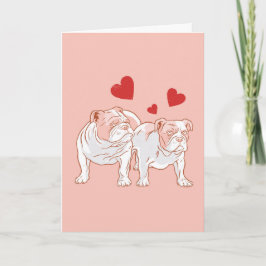 Bulldog Kärlek Valentine Kort