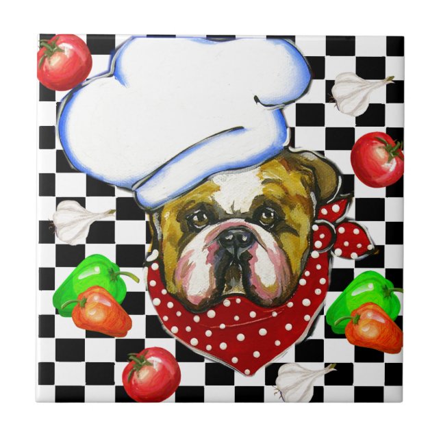 Bulldog-kock Kakelplatta (Framsidan)