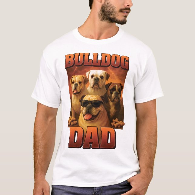Bulldog Kopiera T Shirt (Framsida)
