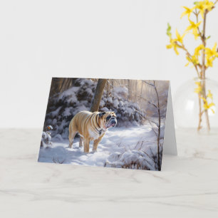 Bulldog Låt det snöa jul Brushed Kort