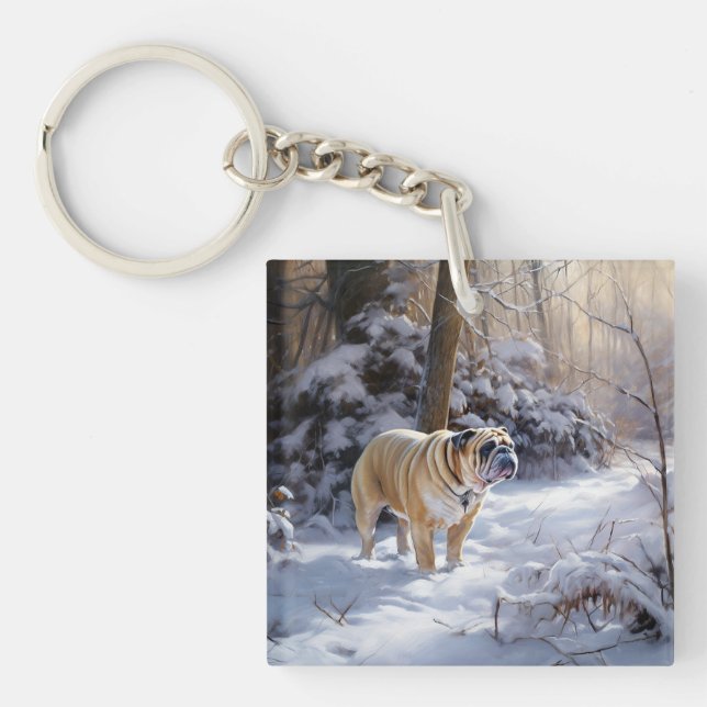 Bulldog Let It Snow Jul Borstad (Framsidan)