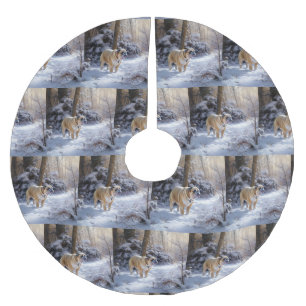 Bulldog Let It Snow Jul Borstad Julgransmatta Borstad Polyester