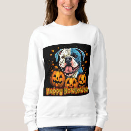 Bulldog Lycklig Howloween T Shirt