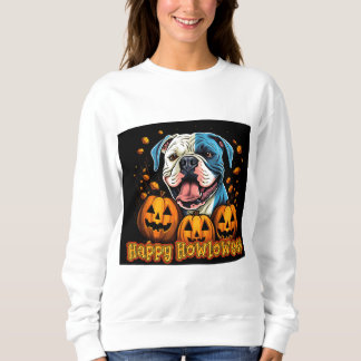 Bulldog Lycklig Howloween T Shirt