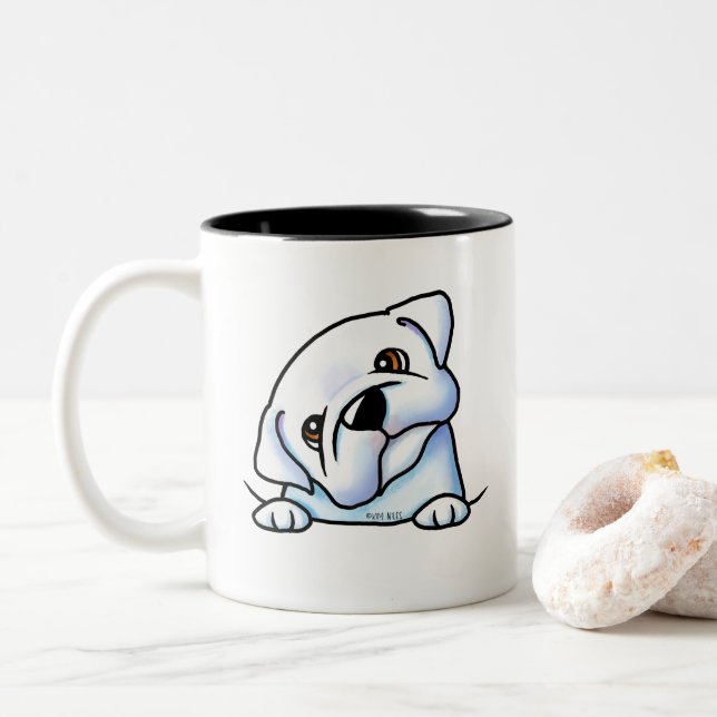 Bulldog Mama Två-Tonad Mugg (Med munk)