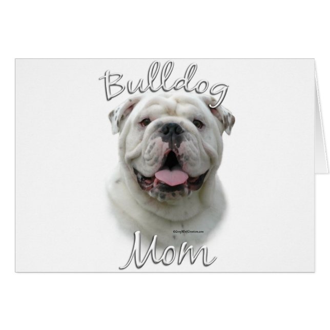 Bulldog Mamma 2 Hälsningskort (Framsidan Horizontal)
